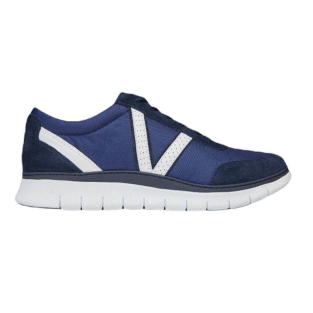 Mens Vionic Ansel Navy Blue And White Sneakers Size 10.5